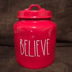 Rae dunn Beileve canister